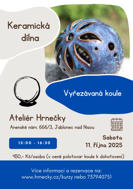 11.10.2025 Keramická dílna - Vyřezávaná koule